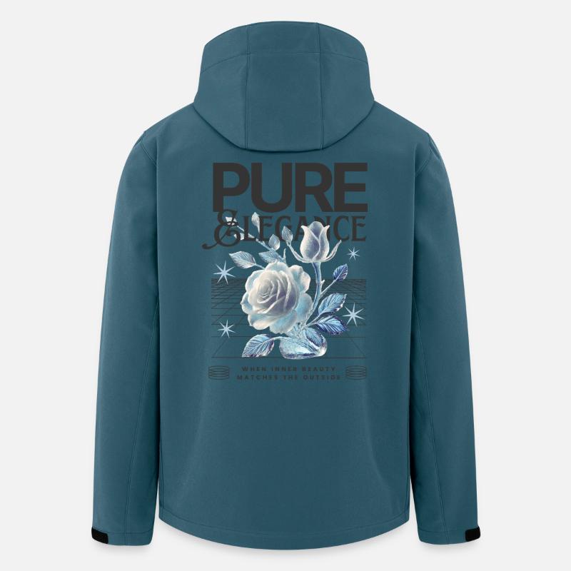 Pure & Elegance – Cyber-Rose Ästhetik - Recycelte Männer Softshell-Jacke von Stanley/Stella - Dunkles Petrol