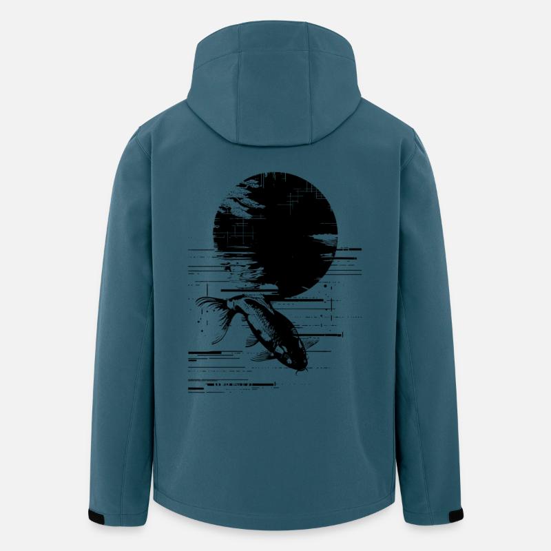 Angeln - Recycelte Männer Softshell-Jacke von Stanley/Stella - Dunkles Petrol
