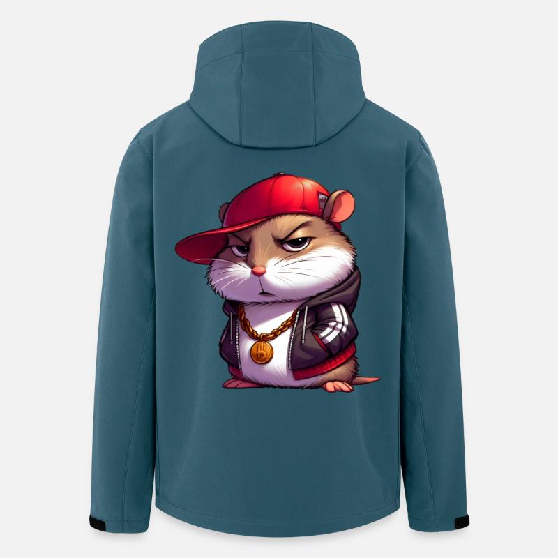 Hamster Hiphop - Recycelte Männer Softshell-Jacke von Stanley/Stella - Dunkles Petrol