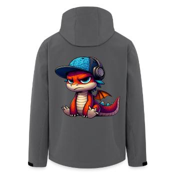 HipHop-Drache - Recycelte Männer Softshell-Jacke von Stanley/Stella - Dunkles Petrol - Hinten - AI Model Male 185 light (185cm)