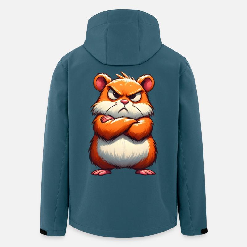 Mürrischer Hamster verärgert - Recycelte Männer Softshell-Jacke von Stanley/Stella - Dunkles Petrol