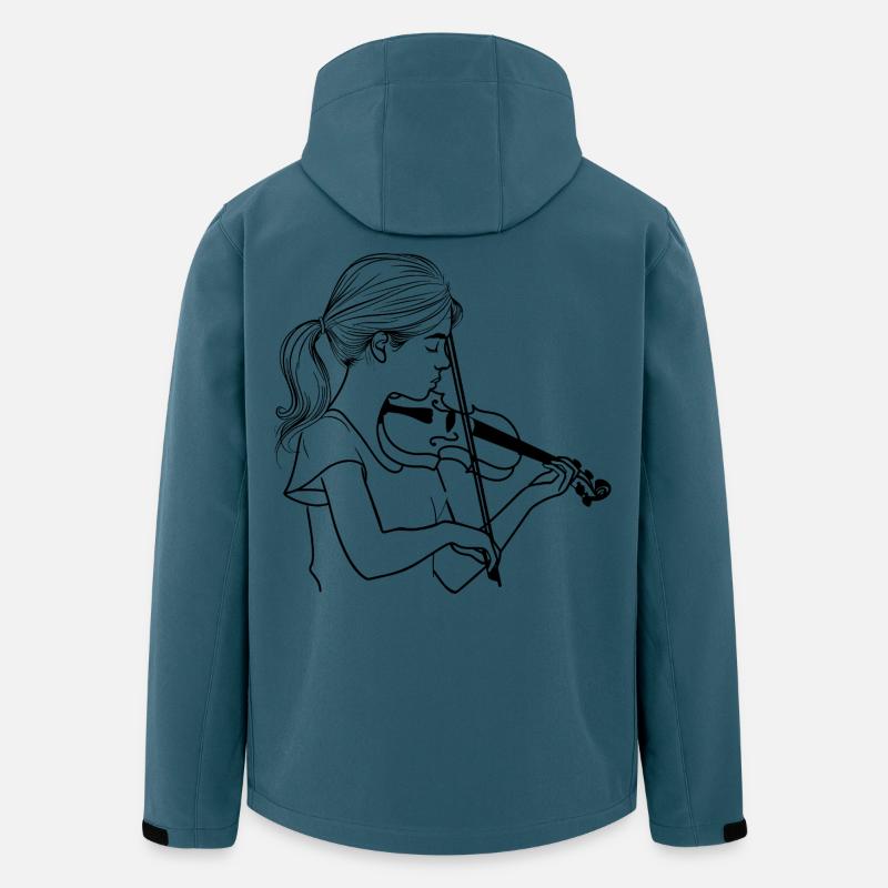 Violinistin - Recycelte Männer Softshell-Jacke von Stanley/Stella - Dunkles Petrol
