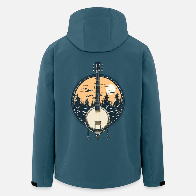 Banjo Grafik - Recycelte Männer Softshell-Jacke von Stanley/Stella - Dunkles Petrol