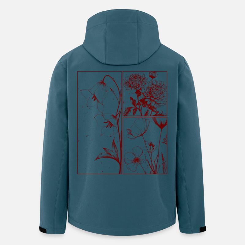 Campanula Chrysanthemum Floral Botanical Gift - Men’s Recycled Softshell Jacket by Stanley/Stella - stargazer