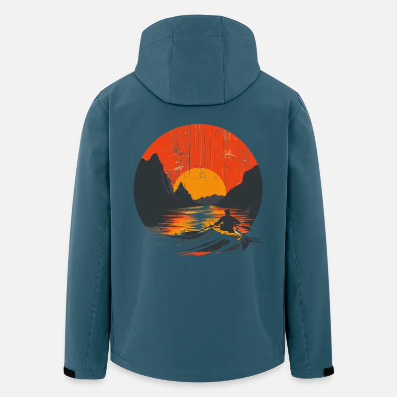 Rudern Grafik - Recycelte Männer Softshell-Jacke von Stanley/Stella - Dunkles Petrol