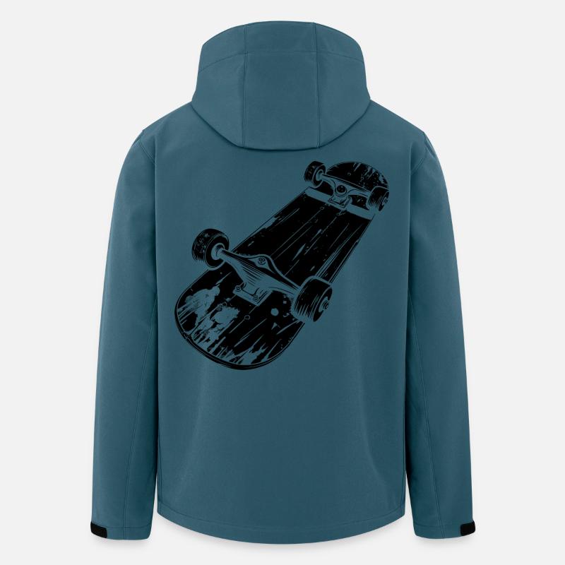 Skateboard Skizze - Recycelte Männer Softshell-Jacke von Stanley/Stella - Dunkles Petrol