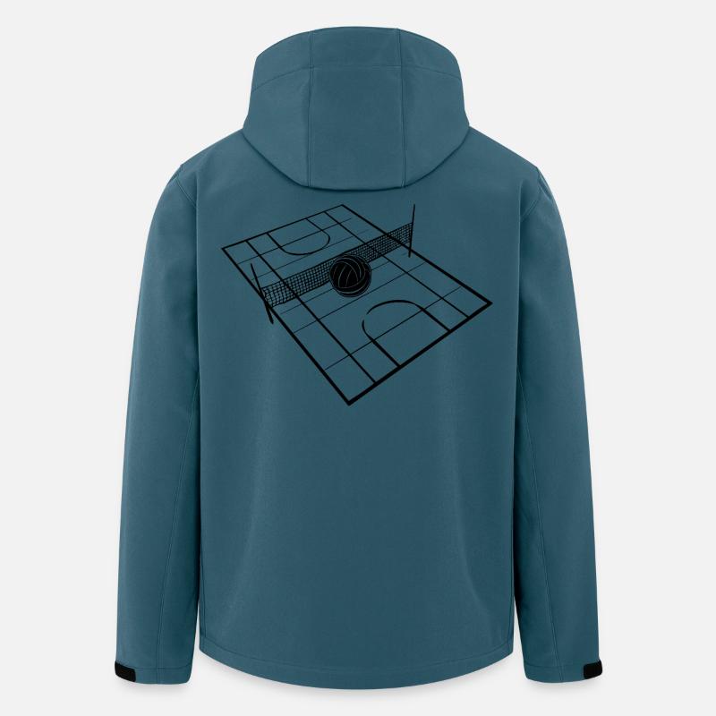 Volleyballfeld - Recycelte Männer Softshell-Jacke von Stanley/Stella - Dunkles Petrol