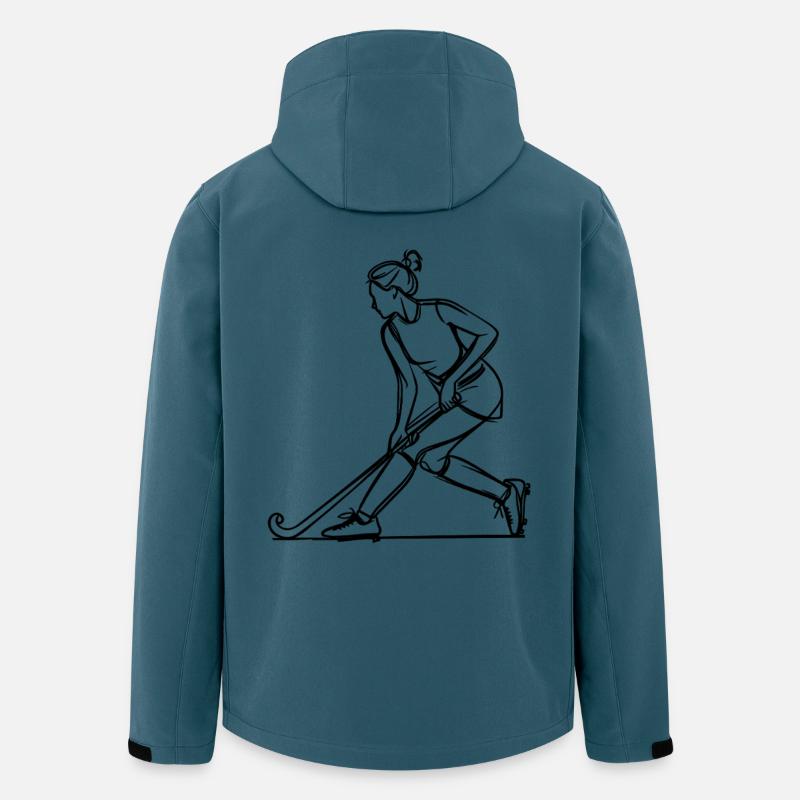 Feldhockeyspielerin - Recycelte Männer Softshell-Jacke von Stanley/Stella - Dunkles Petrol