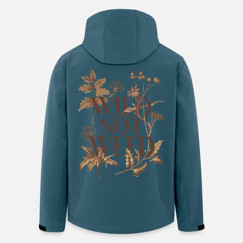 Wild not weed - Rustikale botanische Sammlerkunst - Recycelte Männer Softshell-Jacke von Stanley/Stella - Dunkles Petrol