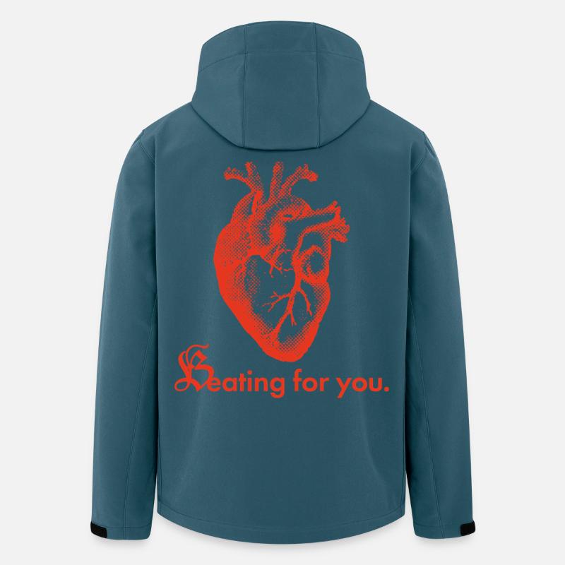 Beating for You - Recycelte Männer Softshell-Jacke von Stanley/Stella - Dunkles Petrol