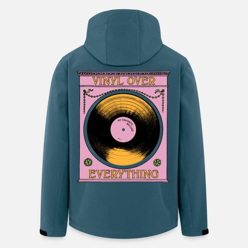 Vinyl Before Everything - Recycelte Männer Softshell-Jacke von Stanley/Stella - Dunkles Petrol