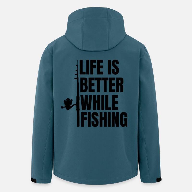 Fischer Motivation - Recycelte Männer Softshell-Jacke von Stanley/Stella - Dunkles Petrol