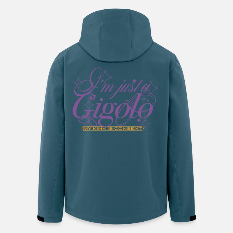 Just a Gigolo – With Consent - Recycelte Männer Softshell-Jacke von Stanley/Stella - Dunkles Petrol