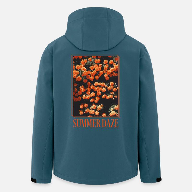 Summer Daze – Blühende Sommerträume - Recycelte Männer Softshell-Jacke von Stanley/Stella - Dunkles Petrol