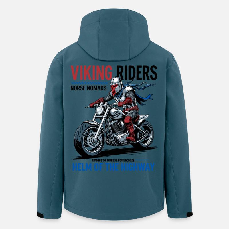 Wikinger Biker - Recycelte Männer Softshell-Jacke von Stanley/Stella - Dunkles Petrol