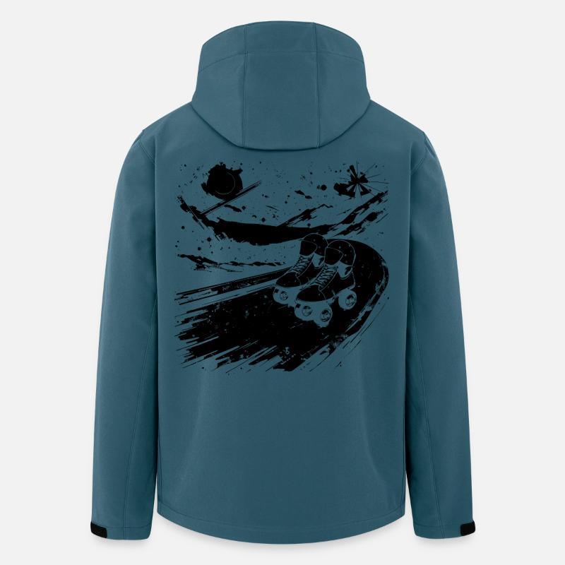 Rollschuhlaufen Zeichnung - Recycelte Männer Softshell-Jacke von Stanley/Stella - Dunkles Petrol