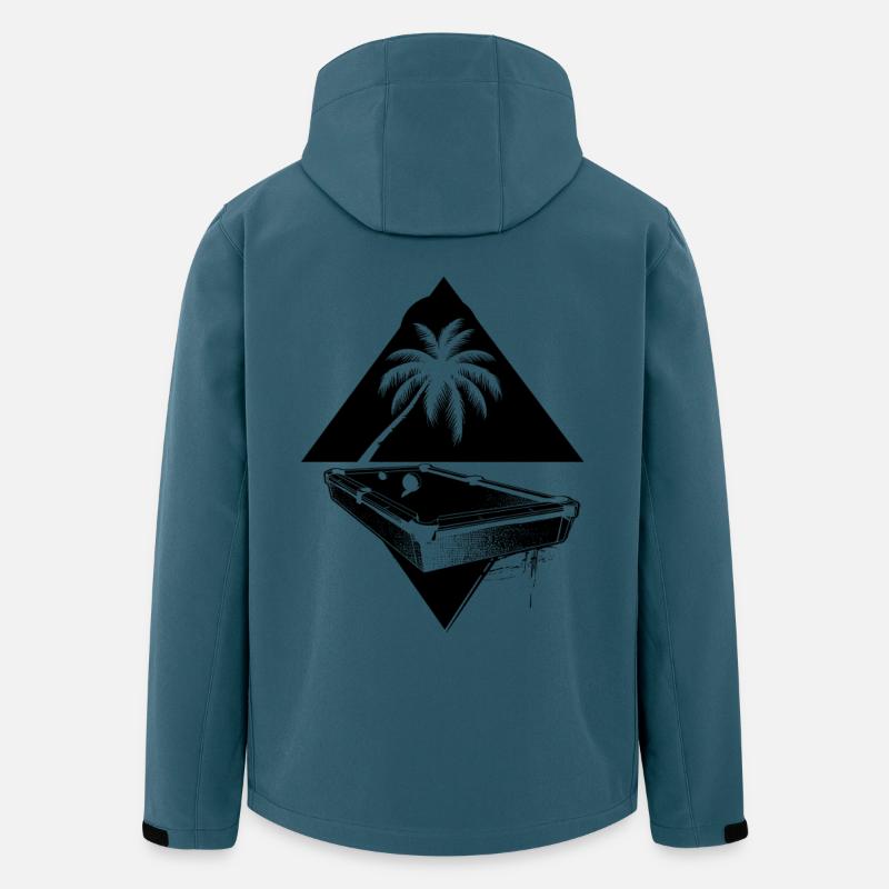 Billard Zeichnung - Recycelte Männer Softshell-Jacke von Stanley/Stella - Dunkles Petrol