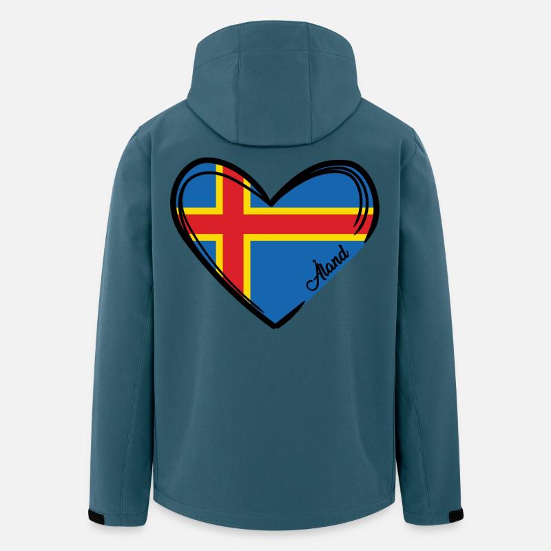 Åland - Schweden - Herz - Recycelte Männer Softshell-Jacke von Stanley/Stella - Dunkles Petrol
