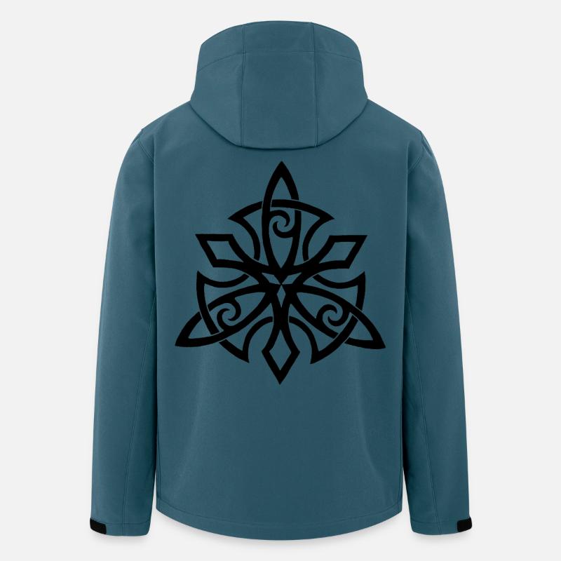 Schwarze Wikingerflügel - Recycelte Männer Softshell-Jacke von Stanley/Stella - Dunkles Petrol