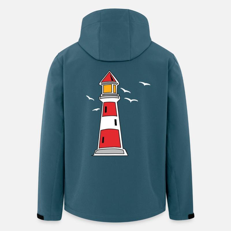 Leuchtturm See Küste maritim - Recycelte Männer Softshell-Jacke von Stanley/Stella - Dunkles Petrol