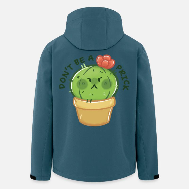 Grumpy Kaktus mit Botschaft - Recycelte Männer Softshell-Jacke von Stanley/Stella - Dunkles Petrol