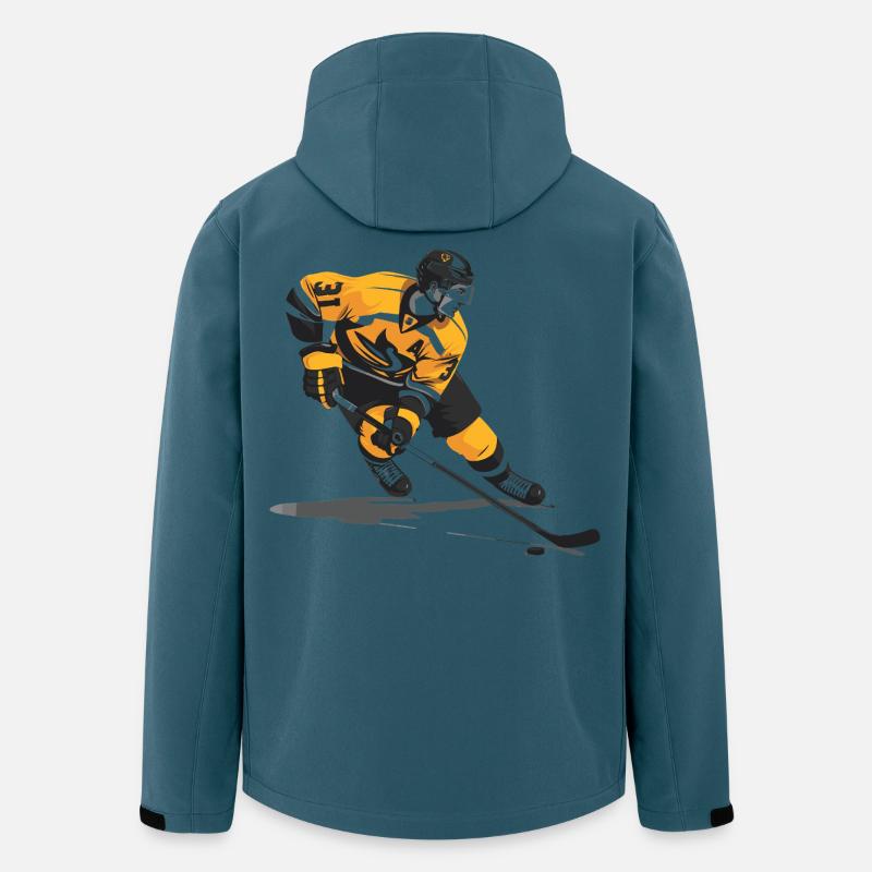 Eishockeyspieler - Recycelte Männer Softshell-Jacke von Stanley/Stella - Dunkles Petrol