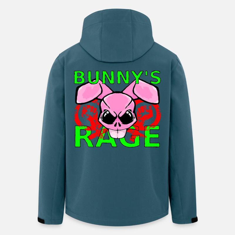 Raging Bunny - Recycelte Männer Softshell-Jacke von Stanley/Stella - Dunkles Petrol