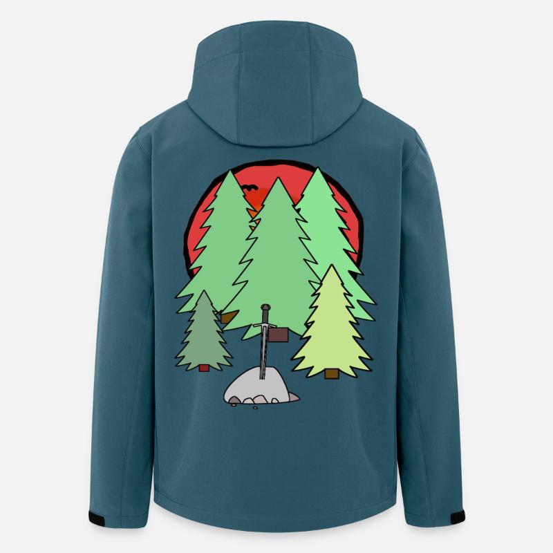 Ritter Helden Mittelalter Schwert Schwerter Fabel - Recycelte Männer Softshell-Jacke von Stanley/Stella - Dunkles Petrol