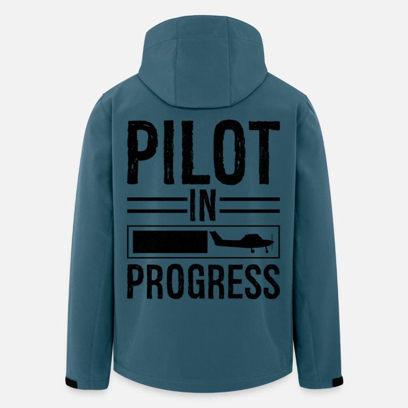 Pilot In progress - Recycelte Männer Softshell-Jacke von Stanley/Stella - Dunkles Petrol