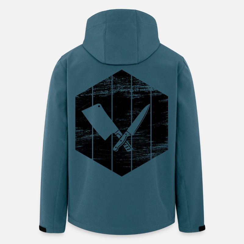 Messer und Hackbeil - Recycelte Männer Softshell-Jacke von Stanley/Stella - Dunkles Petrol