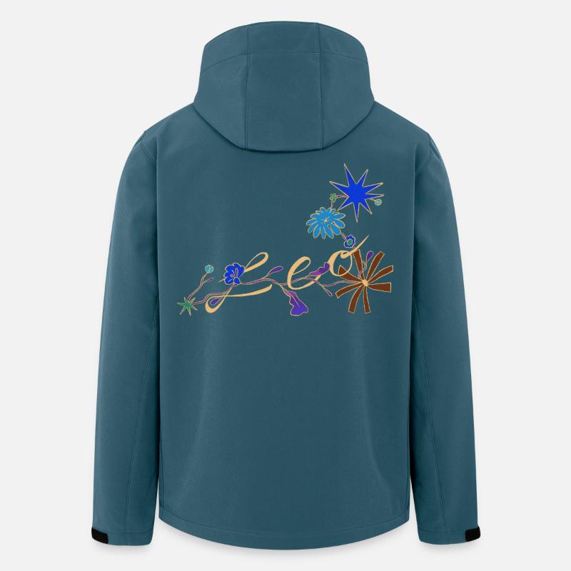 Leo – Magische Sternzeichen und Blumen - Recycelte Männer Softshell-Jacke von Stanley/Stella - Dunkles Petrol