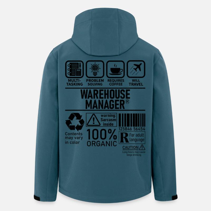 Warehouse Manager multi tasking problem solving - Recycelte Männer Softshell-Jacke von Stanley/Stella - Dunkles Petrol