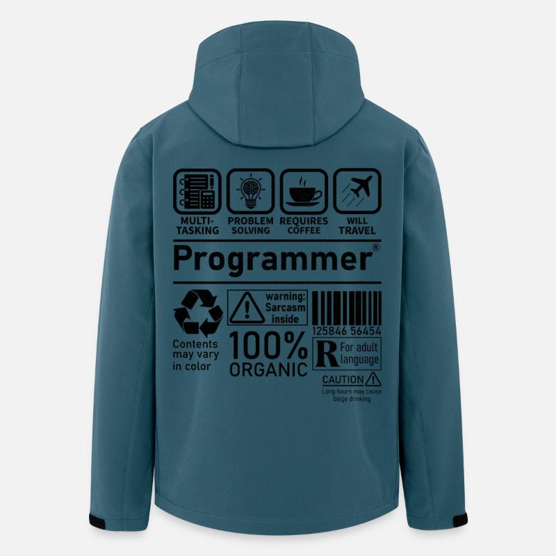 Programmer multi tasking problem solving requires - Recycelte Männer Softshell-Jacke Discoverer von Stanley/Stella - Dunkles Petrol