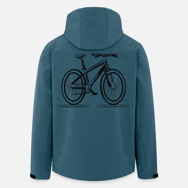 Fahrrad Skizze - Recycelte Männer Softshell-Jacke von Stanley/Stella - Dunkles Petrol