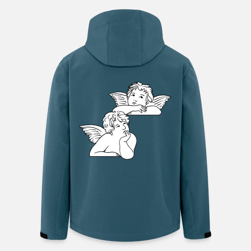 Putten-Strichzeichnungen - Recycelte Männer Softshell-Jacke von Stanley/Stella - Dunkles Petrol