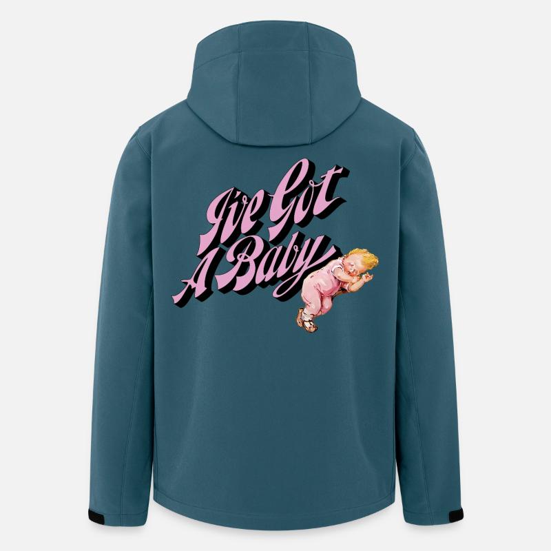 I’ve Got a Baby Retro Style Pink - Recycelte Männer Softshell-Jacke von Stanley/Stella - Dunkles Petrol