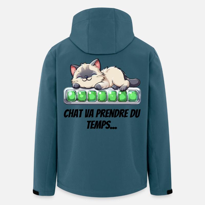 Katze wird Zeit brauchen - süßes Kätzchen - Recycelte Männer Softshell-Jacke von Stanley/Stella - Dunkles Petrol