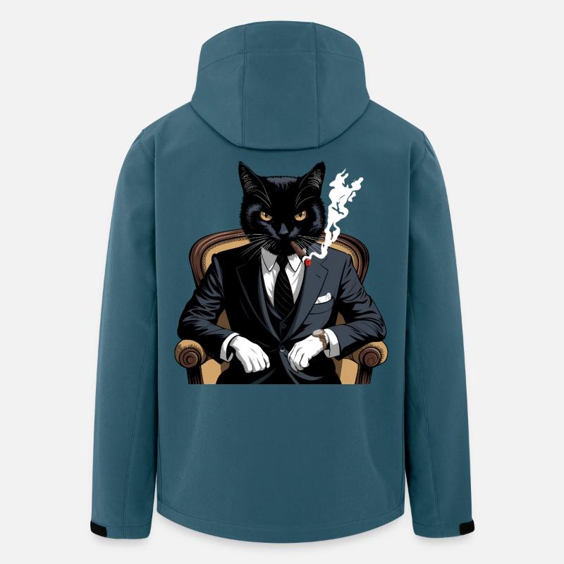Mafiakatze - Recycelte Männer Softshell-Jacke von Stanley/Stella - Dunkles Petrol