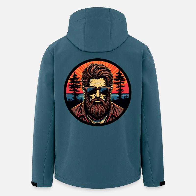 Bart-Mann - Recycelte Männer Softshell-Jacke von Stanley/Stella - Dunkles Petrol