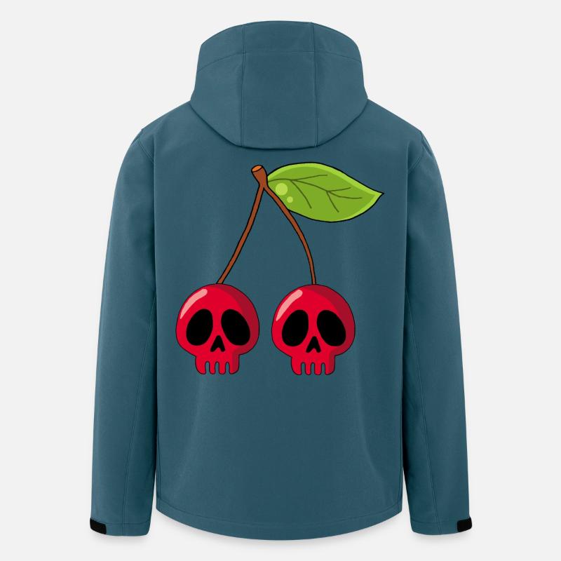 Kirsch-Schädel - Recycelte Männer Softshell-Jacke von Stanley/Stella - Dunkles Petrol