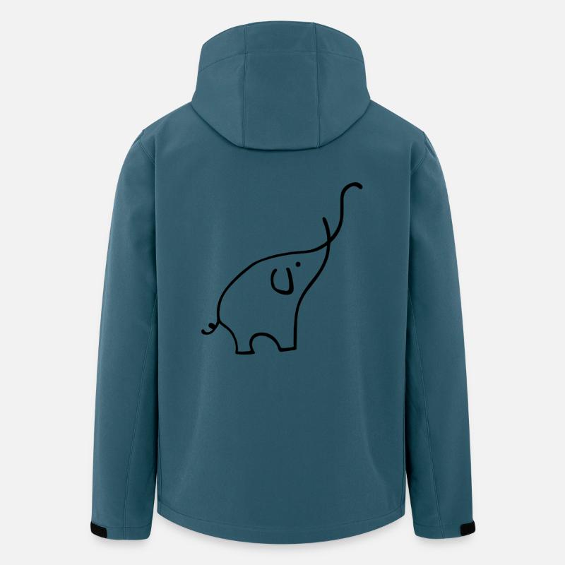 Elefant - Recycelte Männer Softshell-Jacke von Stanley/Stella - Dunkles Petrol