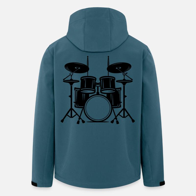 Schlagzeug - Recycelte Männer Softshell-Jacke von Stanley/Stella - Dunkles Petrol