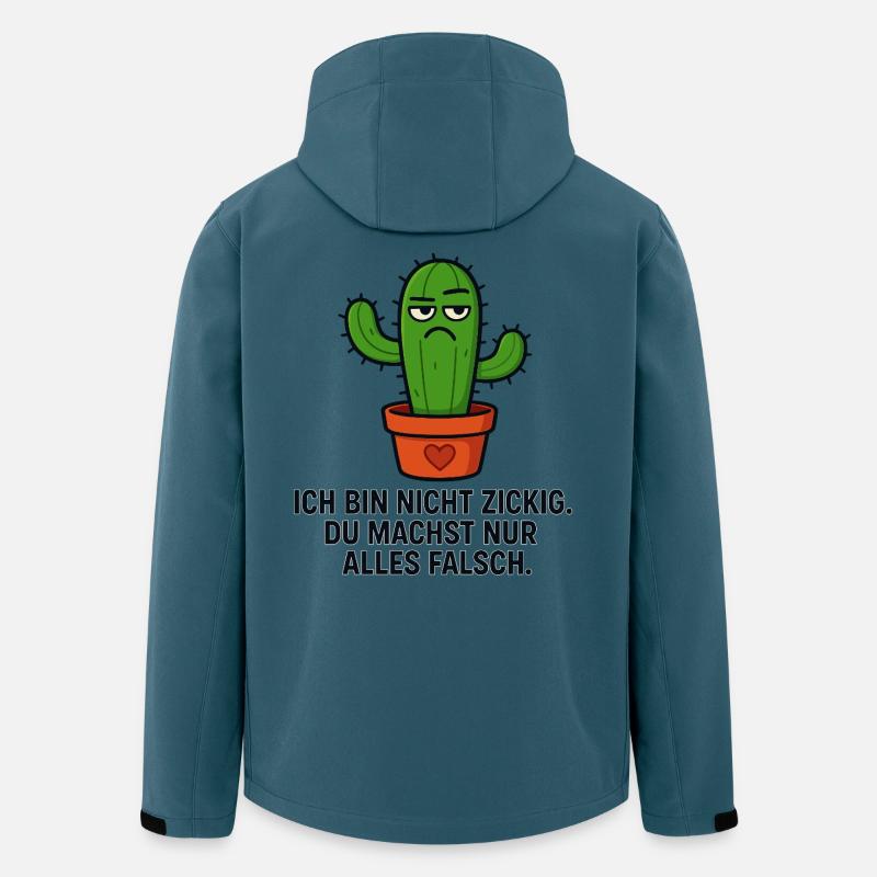 Kaktus Spruch - Recycelte Männer Softshell-Jacke von Stanley/Stella - Dunkles Petrol
