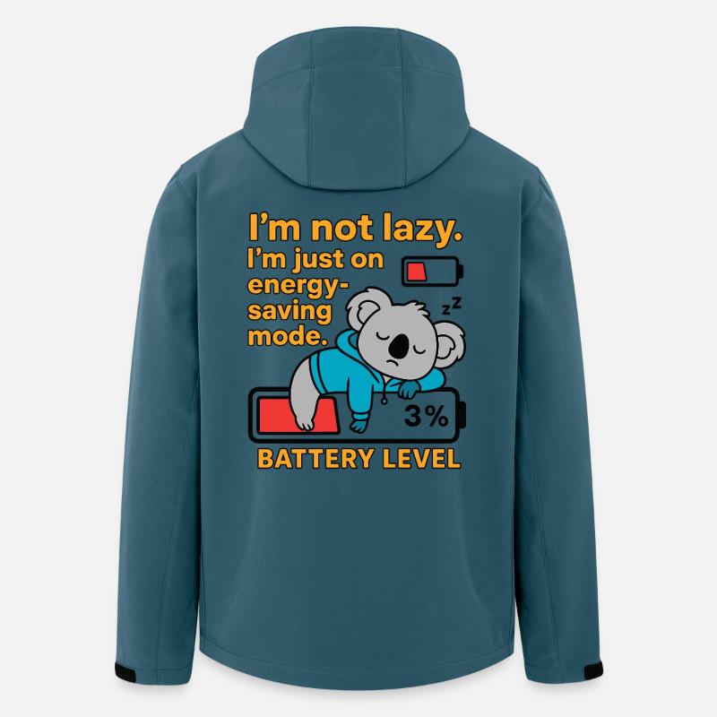 Koala im Energiesparmodus - Recycelte Männer Softshell-Jacke von Stanley/Stella - Dunkles Petrol