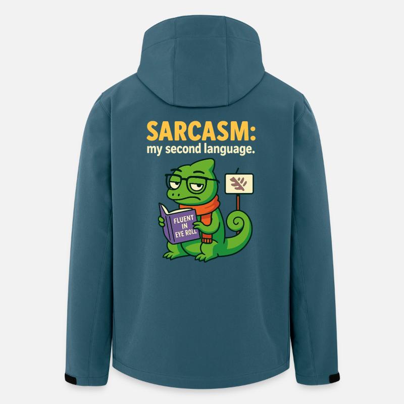 Sarkasmus Zweite Sprache - Recycelte Männer Softshell-Jacke von Stanley/Stella - Dunkles Petrol