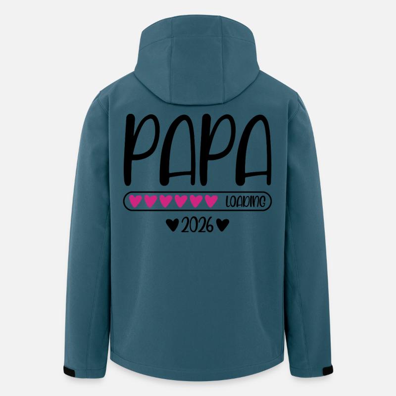 Papa 2026 loading - Recycelte Männer Softshell-Jacke von Stanley/Stella - Dunkles Petrol