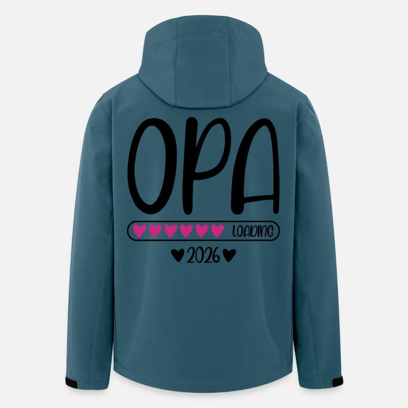 Opa 2026 loading - Recycelte Männer Softshell-Jacke von Stanley/Stella - Dunkles Petrol