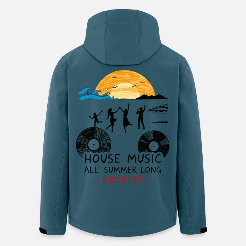 Kroatien House Musik - Recycelte Männer Softshell-Jacke von Stanley/Stella - Dunkles Petrol