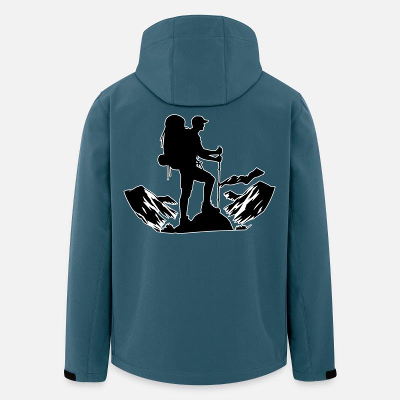 Contour du vagabond - Veste softshell homme en polyester recyclé Stanley/Stella - bleu pétrole foncé