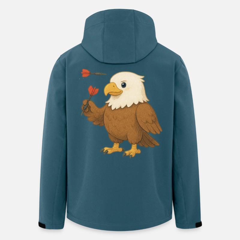 Adler mit Dartpfeilen - Recycelte Männer Softshell-Jacke von Stanley/Stella - Dunkles Petrol